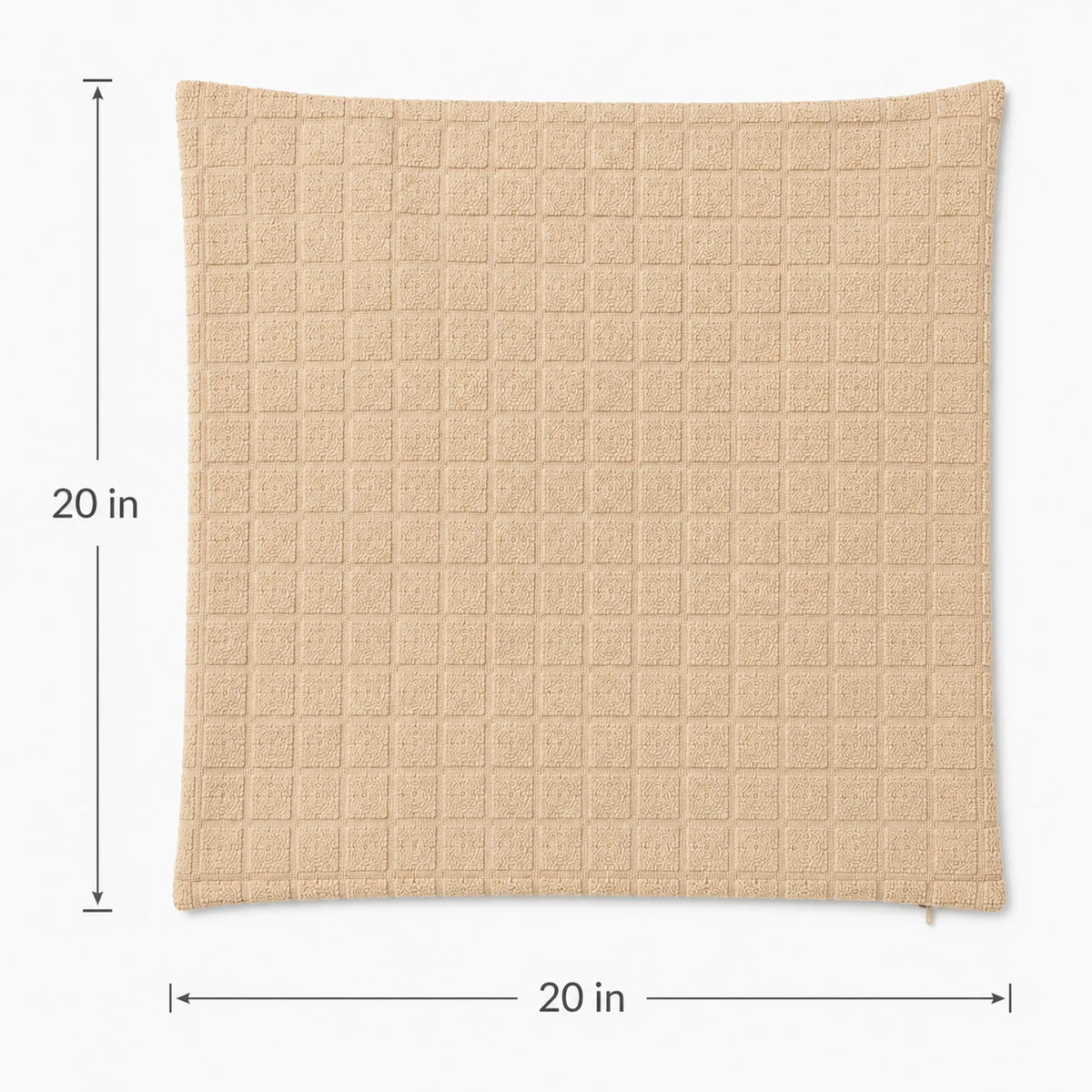 FABRIVANE Textured Grid 20-Inch Pillow Cover