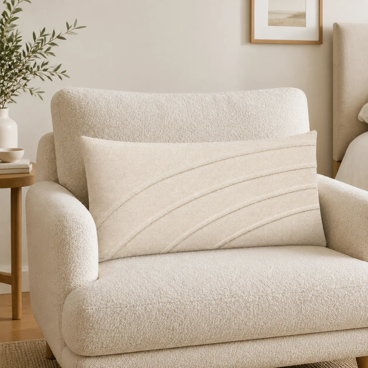FABRIVANE Layered Arc Lumbar Pillow Cover