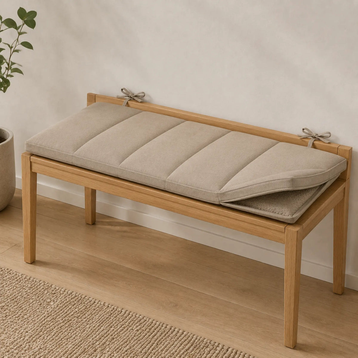 FABRIVANE Channel-Tufted Bench Cushion