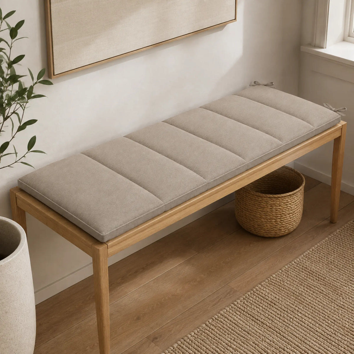 FABRIVANE Channel-Tufted Bench Cushion