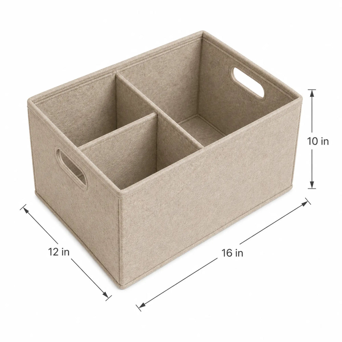 FABRIVANE Divided Felt Storage Basket
