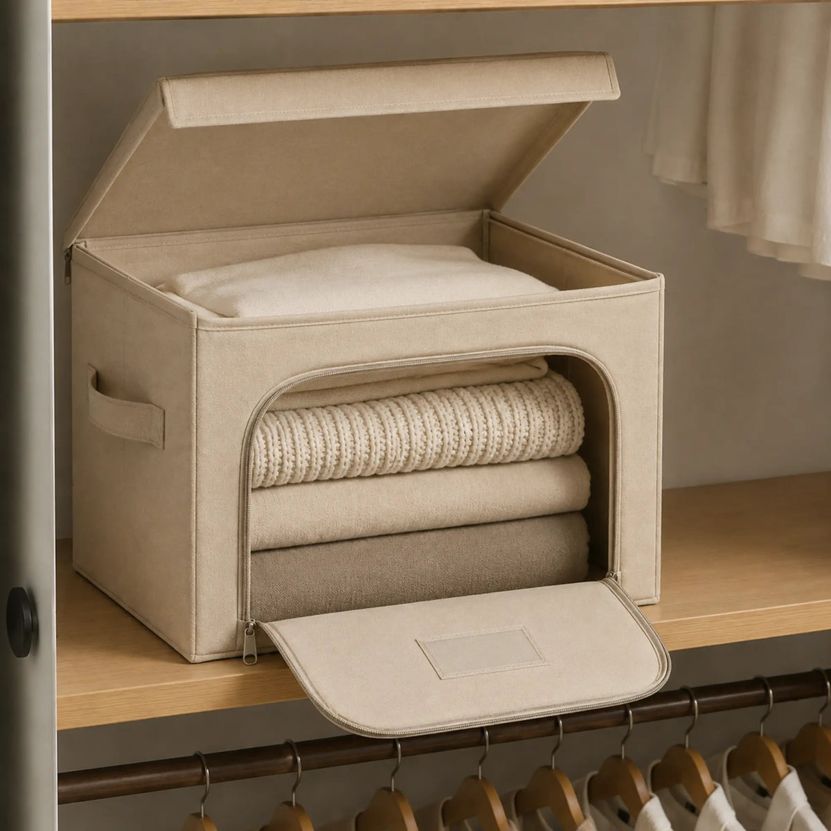 FABRIVANE Dual-Access Lidded Storage Bin