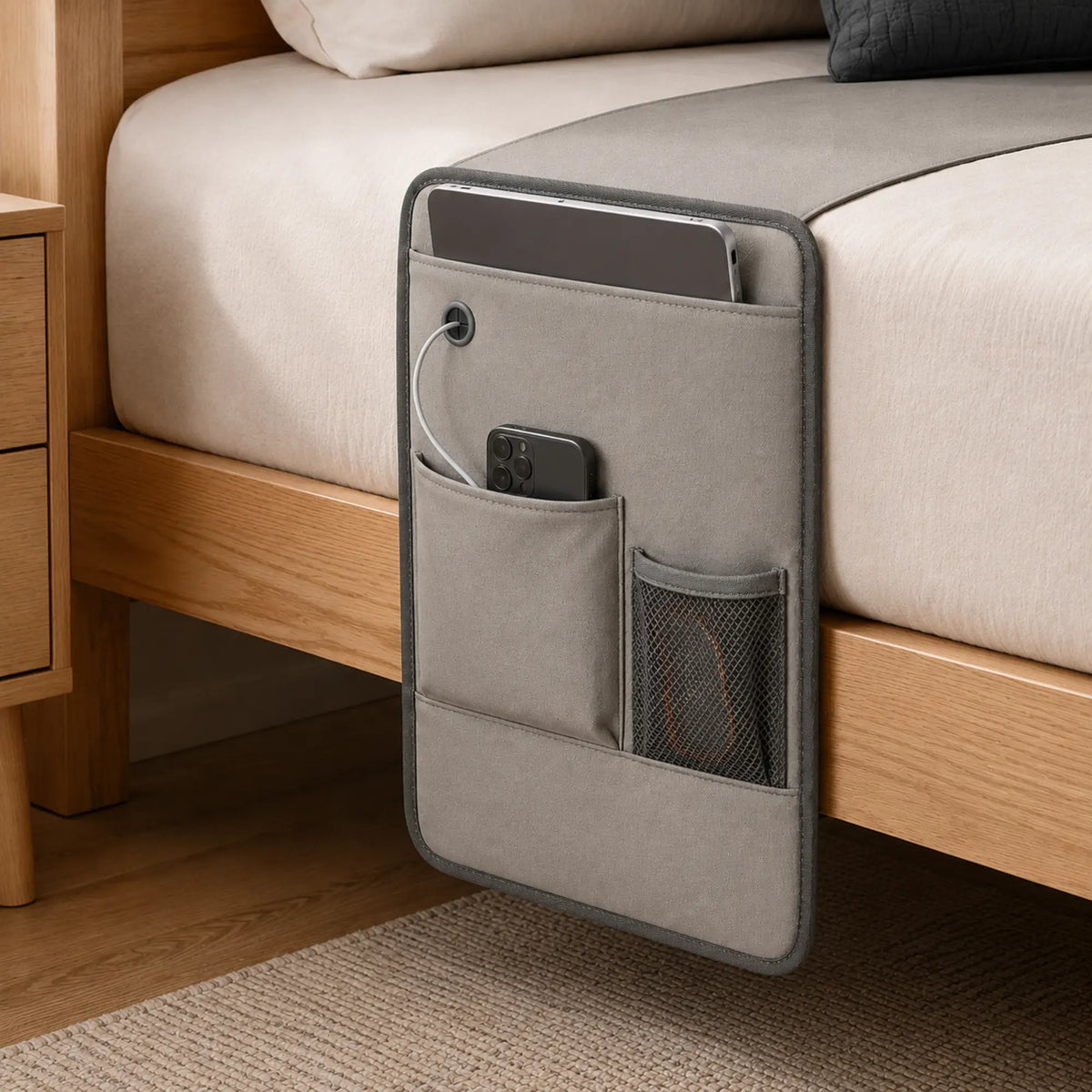 FABRIVANE Multi-Pocket Bedside Caddy