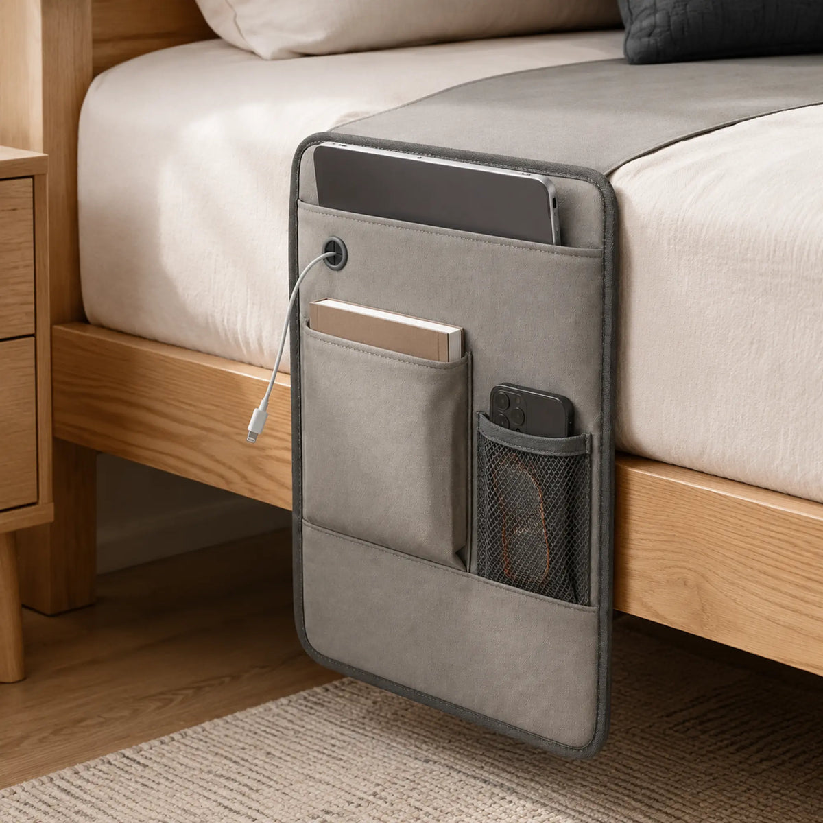 FABRIVANE Multi-Pocket Bedside Caddy