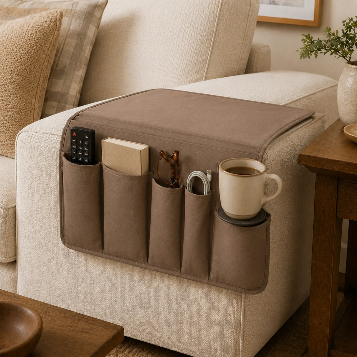 FABRIVANE Non-Slip Sofa Arm Organizer
