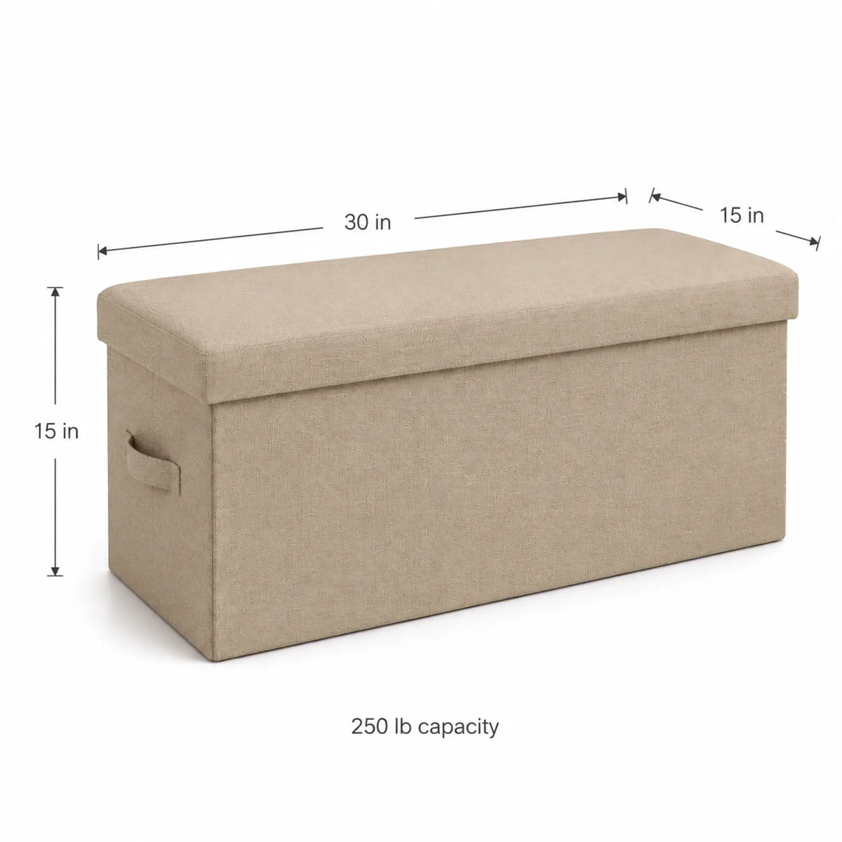 FABRIVANE Foldable Storage Ottoman Bench