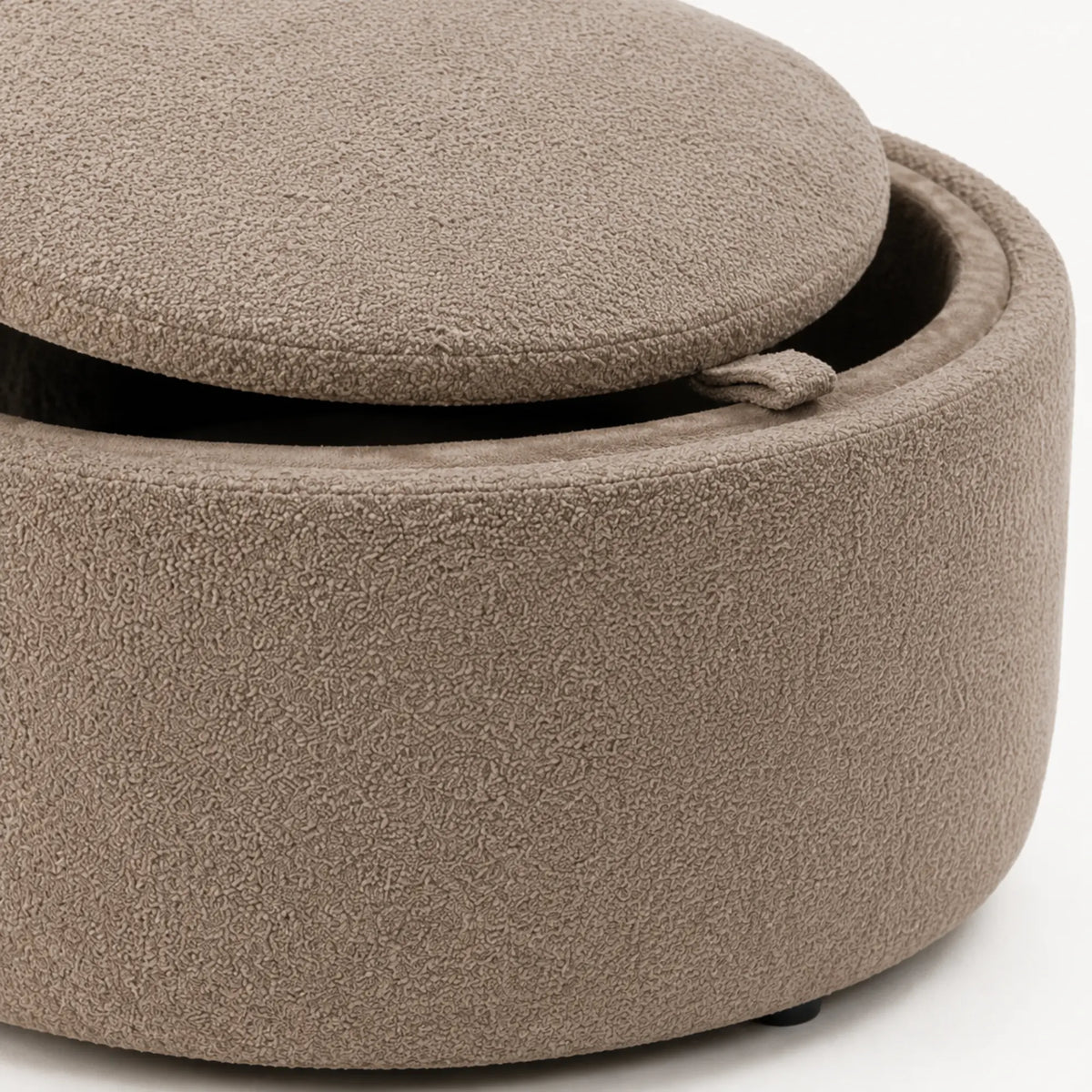 FABRIVANE Round Lift-Top Storage Stool